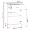 Lyon Under Cabinet with Drawer Grey Sonoma 50 x 46 x 81.5 cm