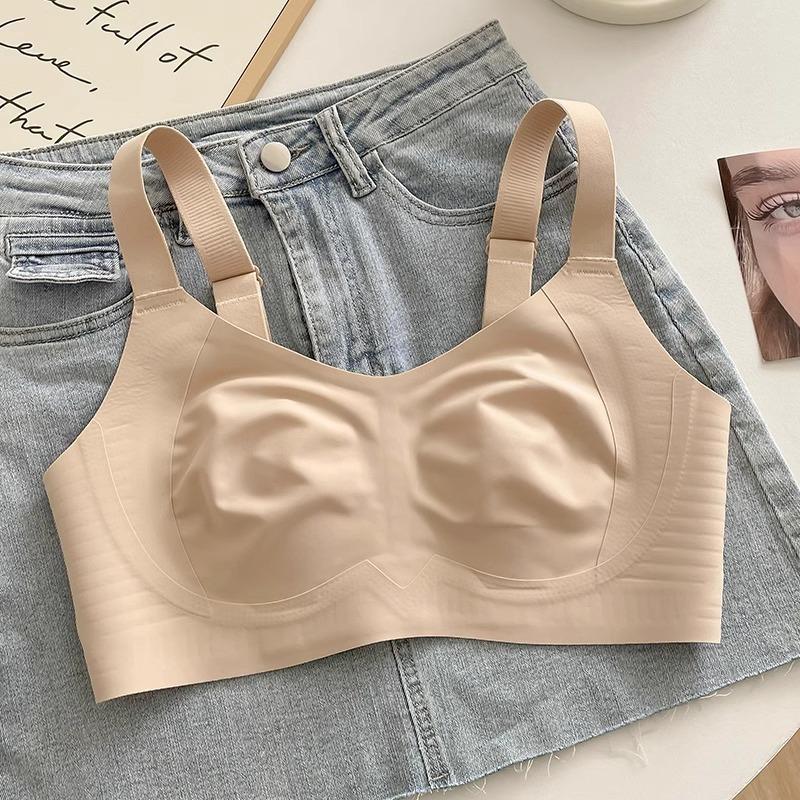 Traceless Adjustment Type Ultra-thin Underwear Women's Big Breasts Show Small Breasts, Anti-sagging Full Cup Thin Bra Cover