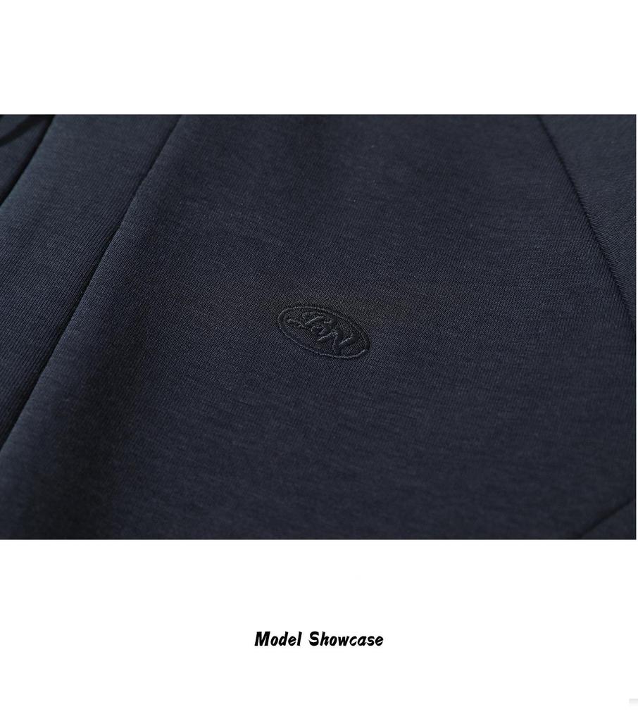 Royal Blue Men's Half-Zip Loose Casual Hoodie (Spring/Autumn)