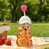 Transparent Drink Cup Cute Bear Glass with Straw & Lid 500/591ml Plastic/Glass Water Bottle for Juice With Cold/Hot Drinks Pattern Coffee