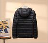 Korean Style Womens Lightweight Cotton Down Jacket Loose Fit Short Hooded Stand Collar Autumn Winter Coat