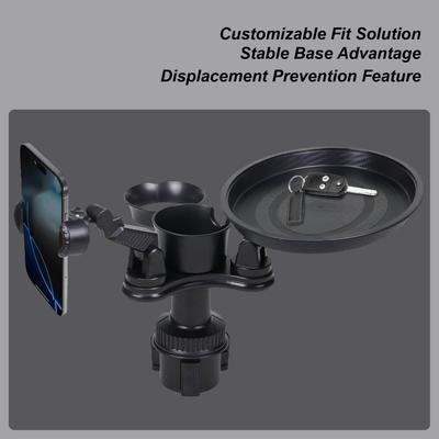 Car Cup Holder Tray Car Telescopic Cup Organizer Table Bottle Cell Phone Holder Expander For Daily Commuting Travel Rood Trip