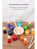 Montessori Color Sorting Cups & People Game: 7 Colors, Beads & Clips for Ages 1-4 Early Education