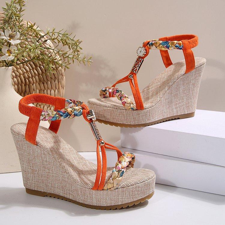 

Women s Summer Beach Sandals Thick Sole Comfort Strap Arch Support and Back Strap 45 помаранчевий