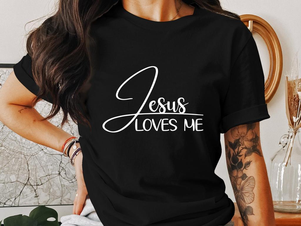 Jesus Loves Me T-Shirts, Christian Faith Shirt, Religious Gift Idea, Bible Verse Tee, God Inspired Clothing
