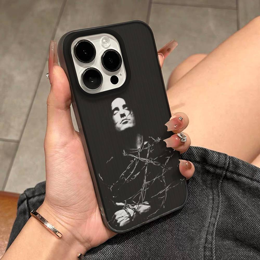 

Industrial Rock Nine Inch Nails Band Phone Case For IPhone 17 16 15 14 13 12 11 Corrugated Frosted Soft Cover Anti-Slip iPhone 15 pro