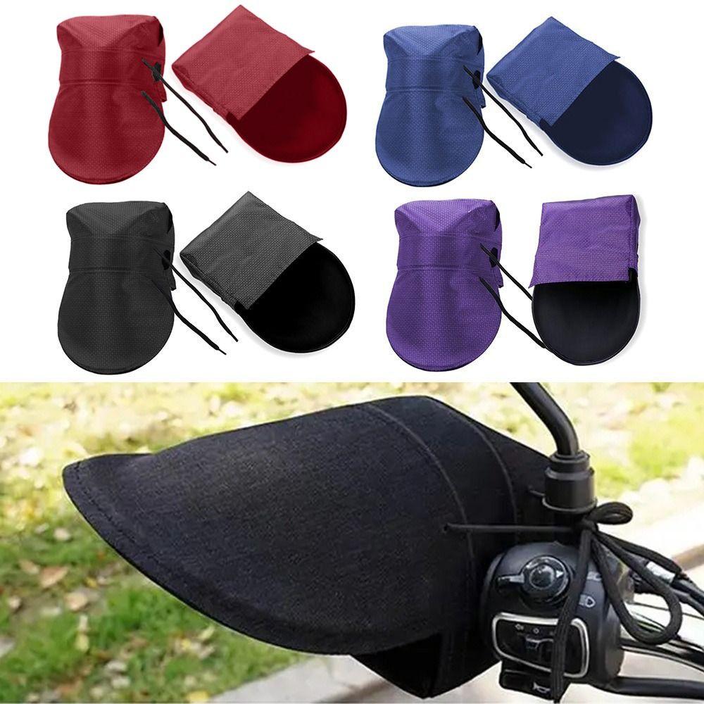 

Breathable Motorcycle Handlebar Gloves Sunshade Scooters Hand Guards Handle Covers Summer фіолетовий