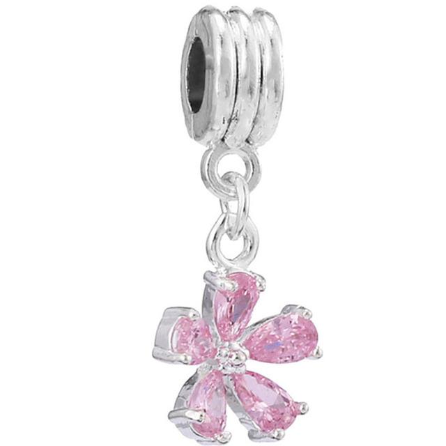 4pcs /Lot 2022 Sterling Silver Color Beads 41 Styles Sparkling Charm Fit Original Brand Bracelets For Women Jewelry Making Gift