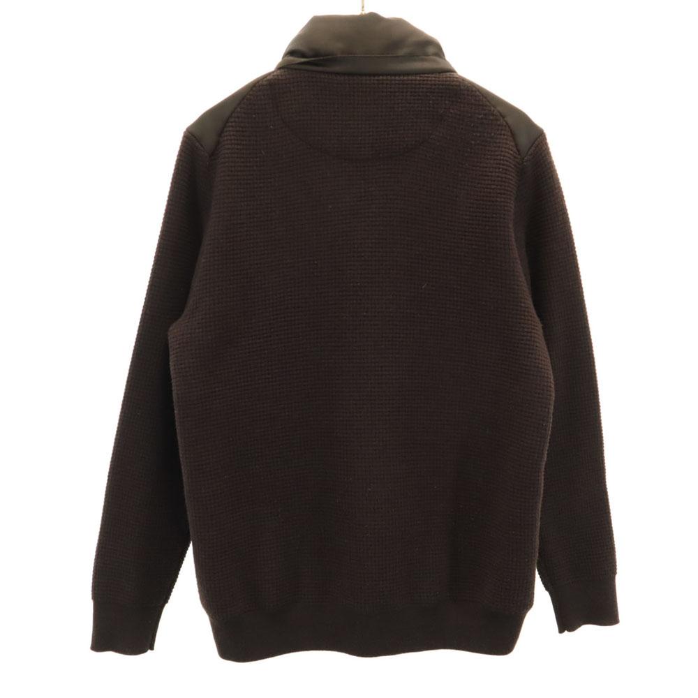 BLACK LABEL CRESTBRIDGE Padded switching Knit jacket LL Brown Women Used