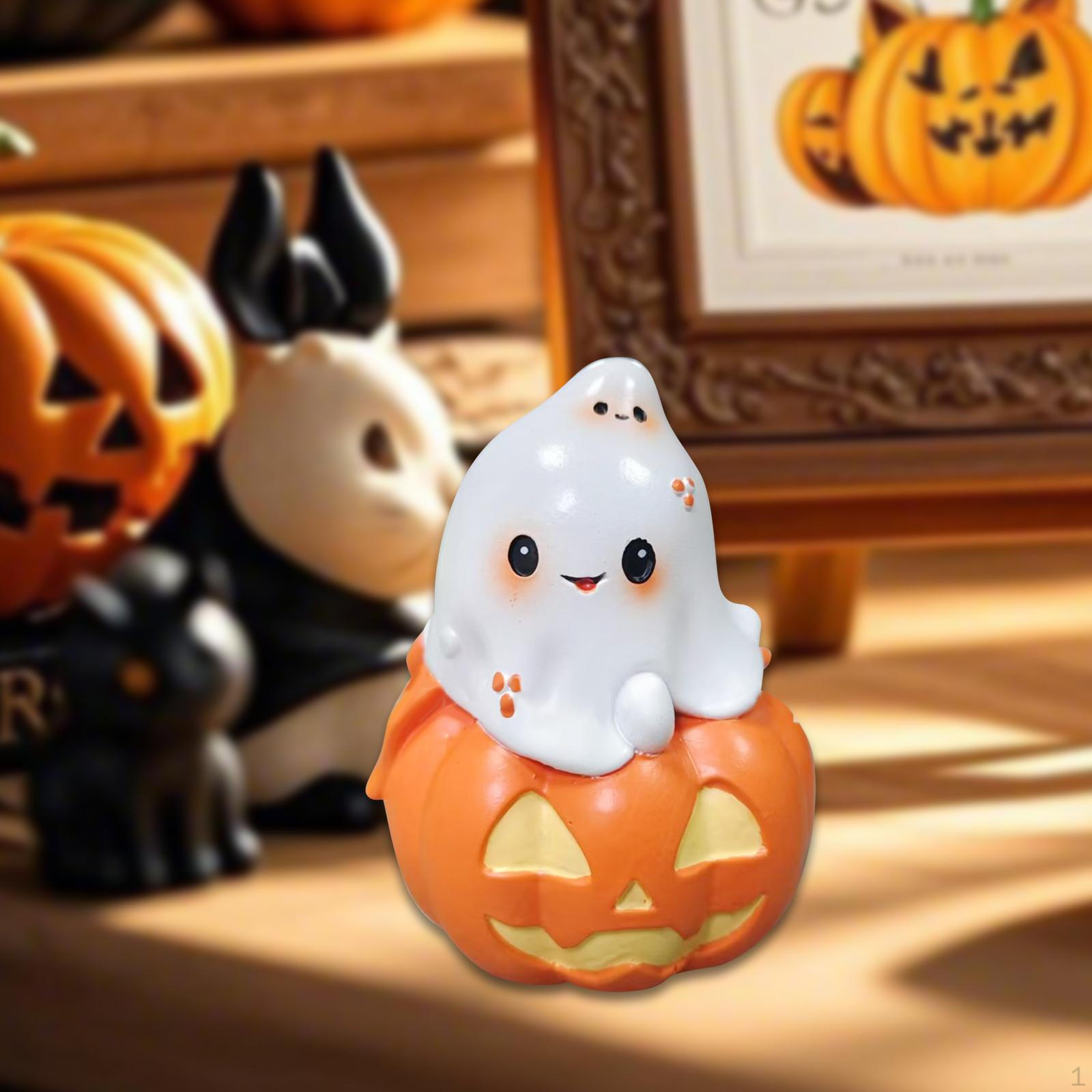 

Пара украшений-привидений на Хэллоуин, миниатюрная смоляная тыква для показа Girl