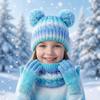 Children’s Winter Gradient Knit Hat, Scarf & Gloves Set