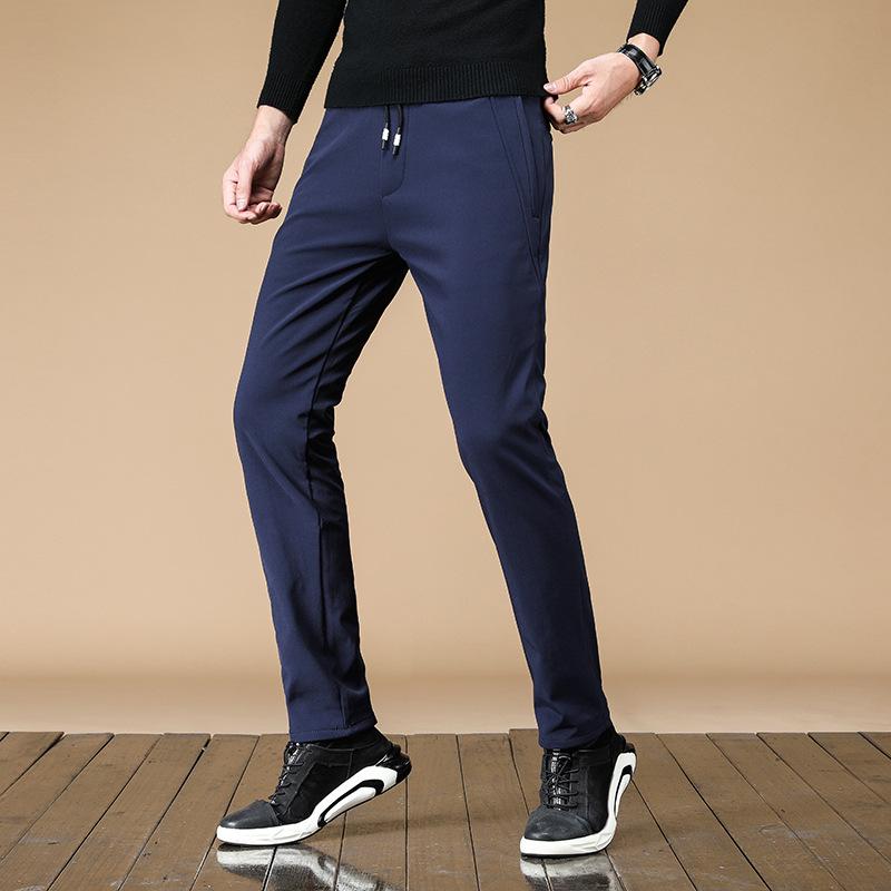 Ice-Silk Casual Trousers for Men Summer Lightweight Quick-Dry Sports Harem Pants Loose-Fit Men's Long Trousers