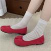 IPPEUM Velvet Mary Jane Shoes 2025 New Ballerinas Shoes Mujer  Split Toe Ballet Flats
