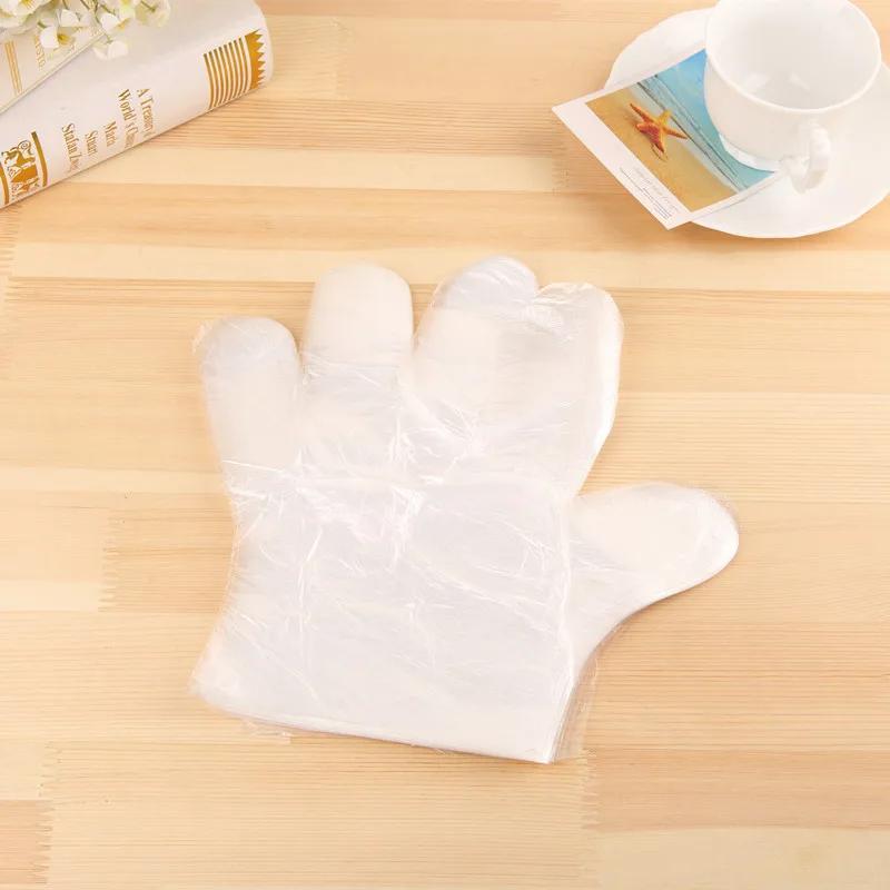 Brandneue hochwertige transparente Einweg-Lebensmittelhandschuhe, tragbare Handschuhe für industrielle Restaurantreinigung, 100 Stück Dropship