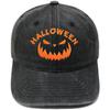 Halloween Pumpkin Grimace Embroidered Baseball Cap Washed Retro European and American Hip Hop Men's and Women's Casual Dad Hat