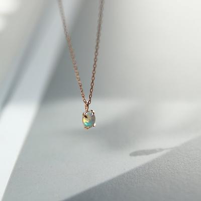 J.Lauren N0653 October Birthstone Opal Necklace