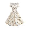 Women's Fashion Color Short Sleeve Dress