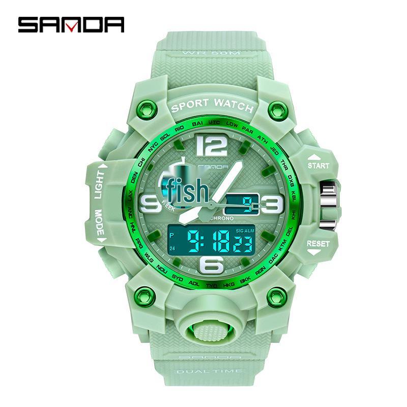Sanda Tactical Luminous Waterproof Mountaineering Watch for Men - Multifunctional and Sporty