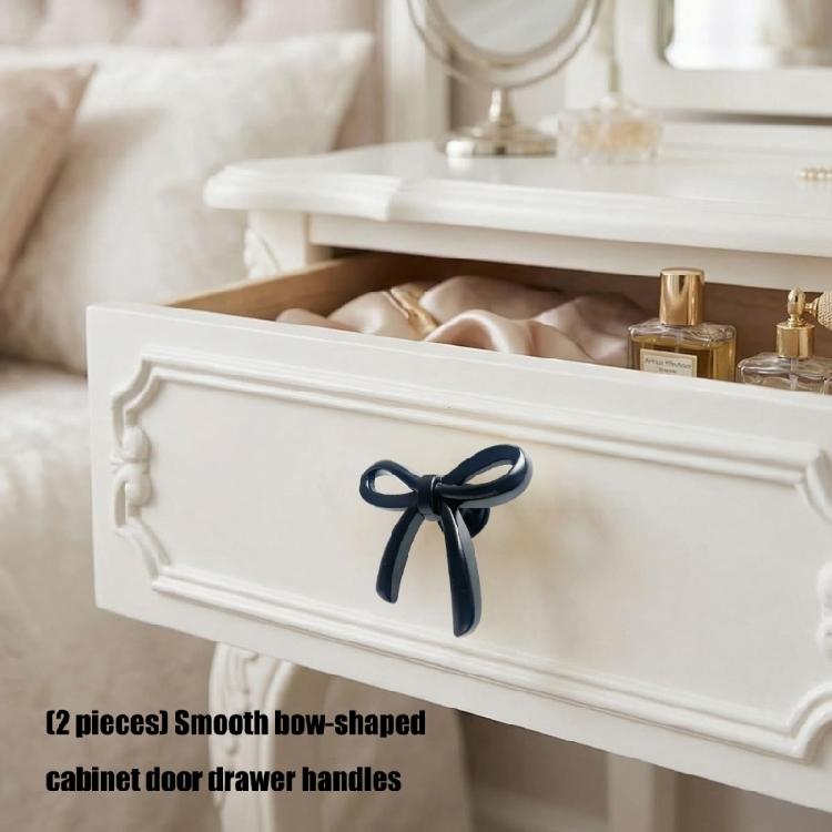 Simple Furniture Decorative Handle Modern Metal Dressers Knob Bowknot Shape Bedside Cabinet Pull Easy To Installation