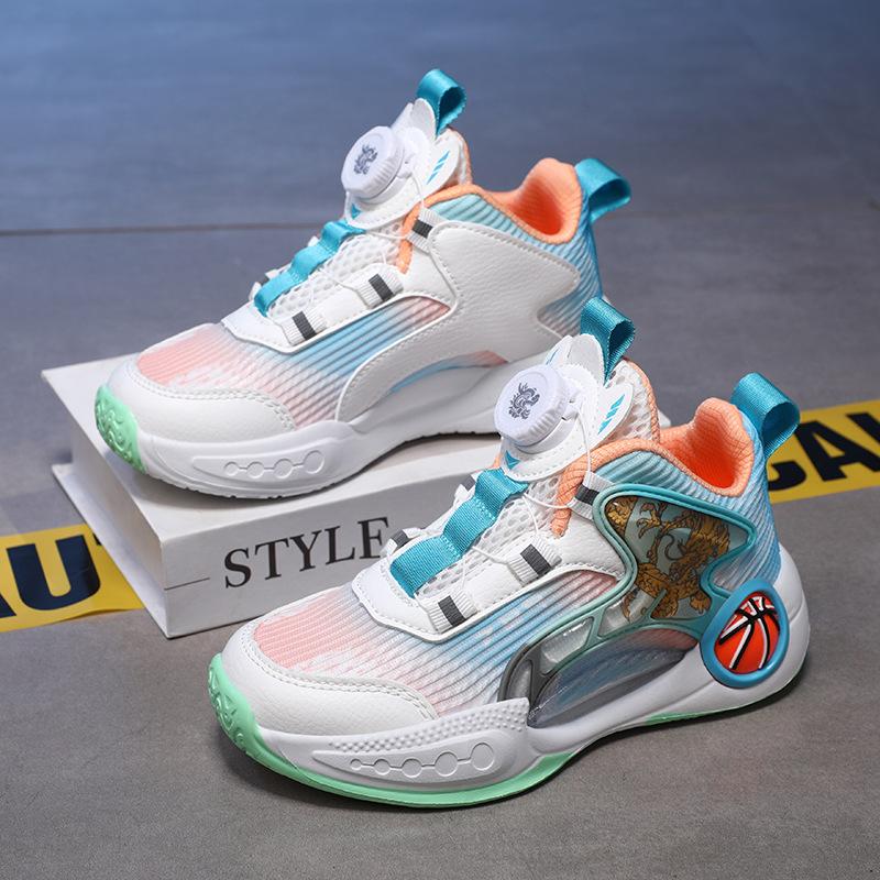 PLUS boys basketball shoes professional actual sneakers spring boys training running shoes middle and older children's sneakers