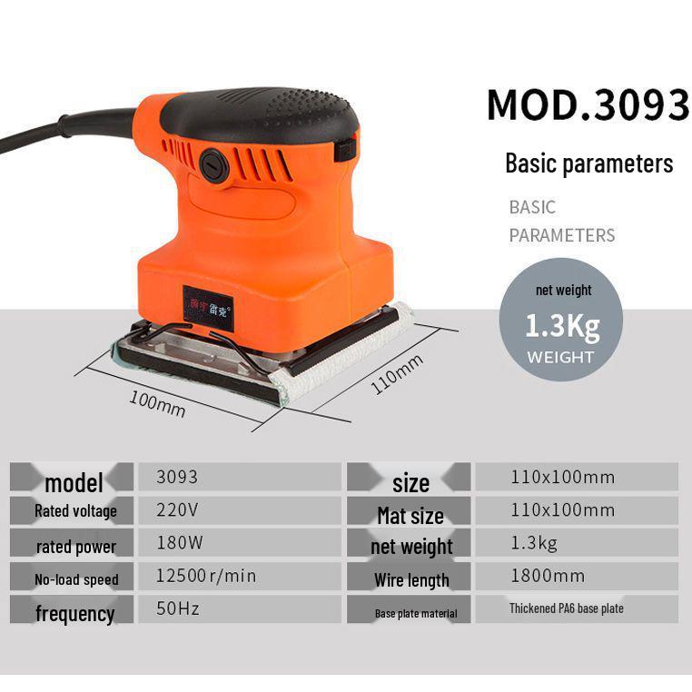 Electric Wall Putty Sanding & Polishing Machine for Woodworking and Rust Removal