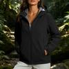 Women's Casual Zip Up Hooded Windbreaker Jacket Lightweight Outdoor Coat