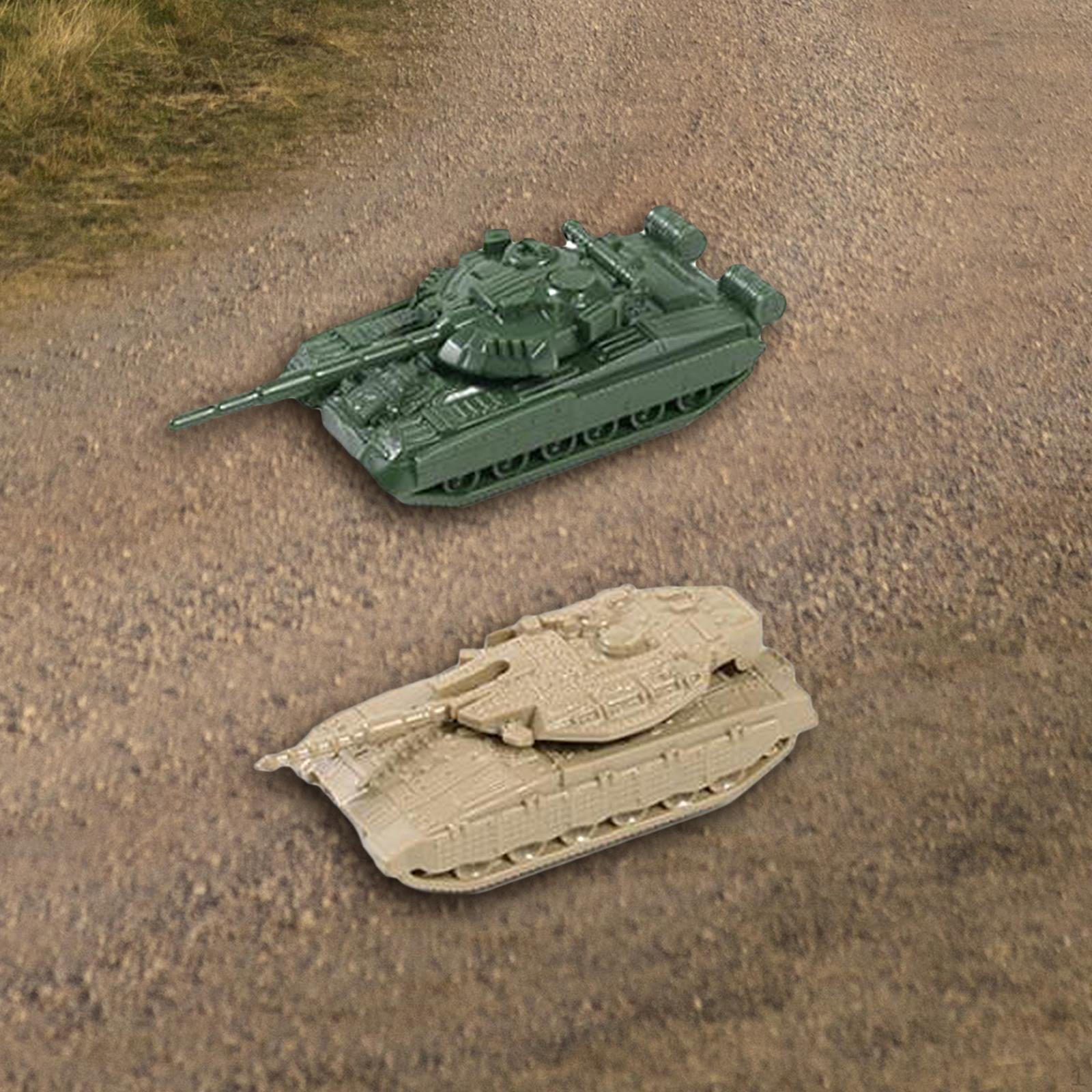 

2 Pieces 1/144 Puzzle Tank Model Armored for Children Table Decoration MM1085