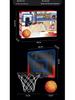 Coș de baschet multifuncțional de perete pentru copii - Interior/Exterior, Pliabil, Scorul luminos