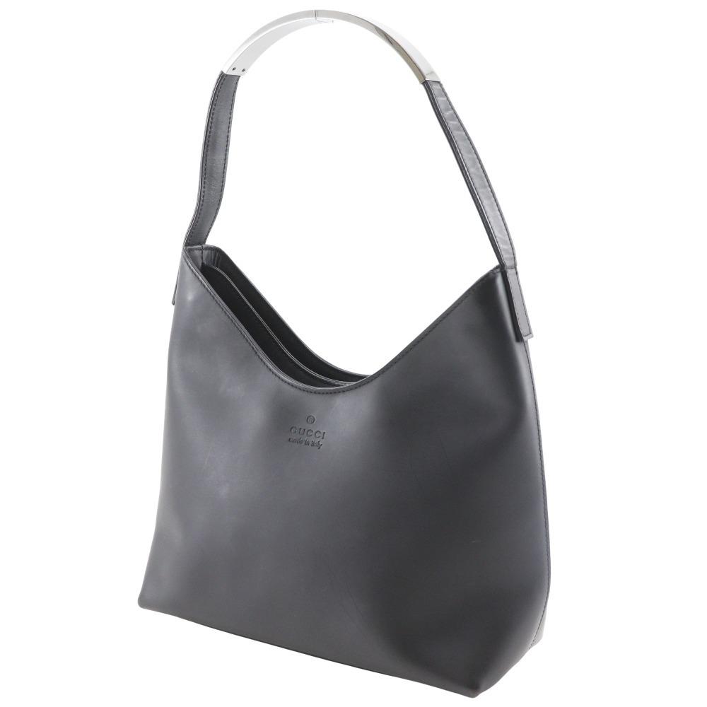 GUCCI Shoulder Bag 001.3778 black leather Women Used