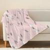 Plush Floral Flannel Blanket | Machine Washable Soft Cozy Throw for Home, Sofa, Office, Christmas & Halloween Warmth
