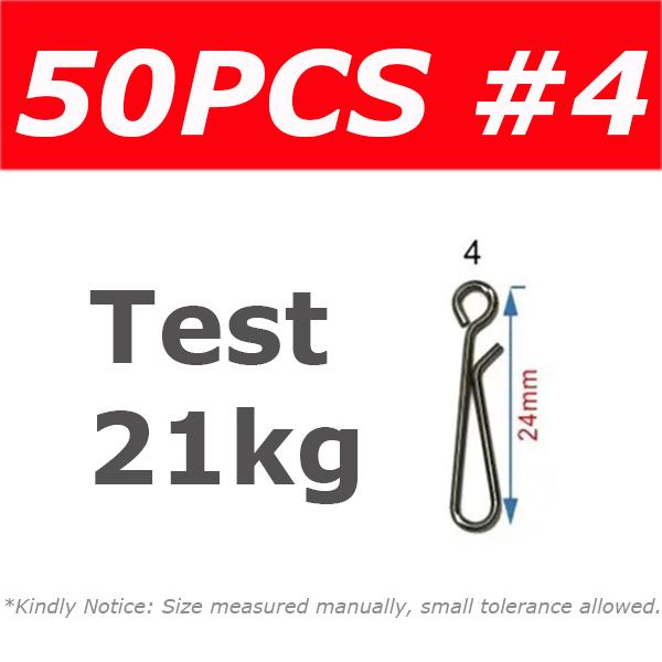 50PCS Saltwater Fishing Stainless Steel Open Eye Hangling Snap Quick Change Pin For Hook Lure Connector Fishing Accessories