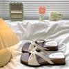 Summer wear new one-word drag gentle sandals thick-soled slope heel beautiful cool slippers women