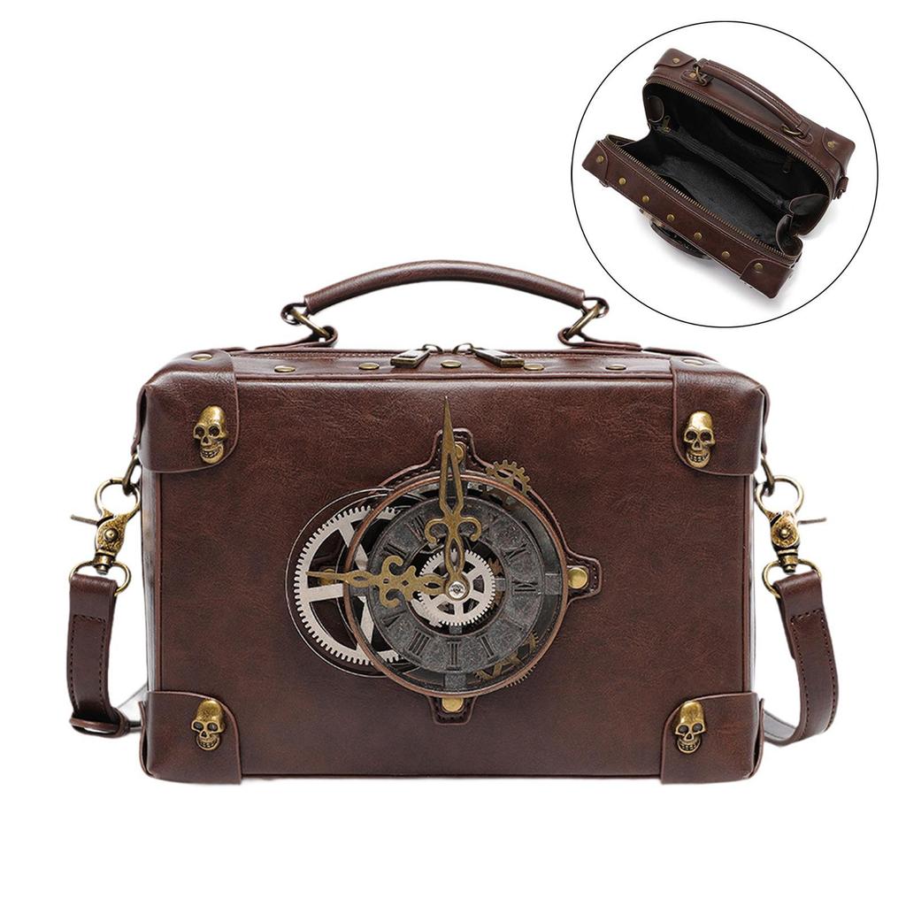 Steampunk Bag with Detachable Adjustable Strap, Portable Shoulder