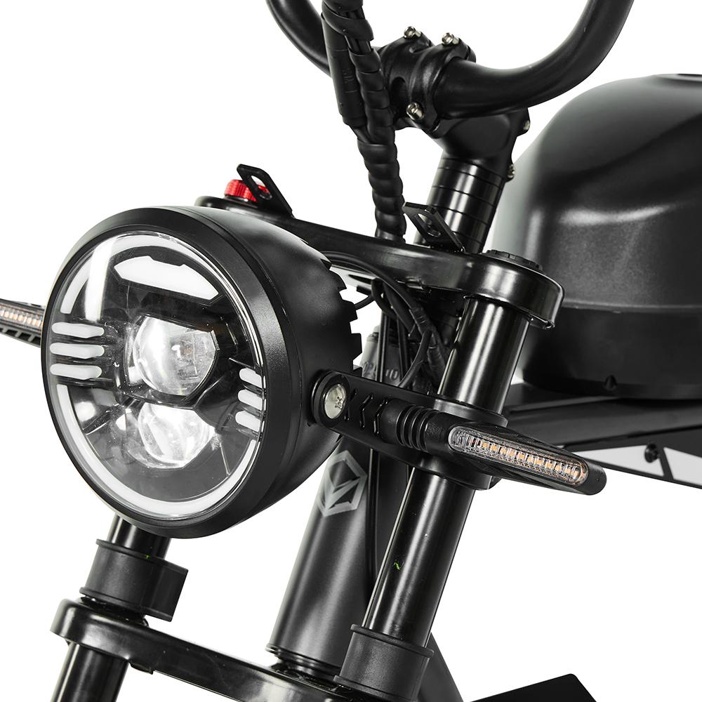 Electric Bike Pixar Super 500W Motor 30AH Max Range 100KM Top Speed 25Km/h Load 120KG 20"x4.0" Black