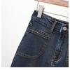 Dimanaf 2025 Plus Size New Spring Denim Skirts Women A-Line Fashion Loose Blue Skirt High Waist Vintage 5XL