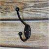 Vintage Zinc Alloy Metal Hook With Double Hooks Black And White Modern Design