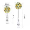 Flower Succulents Retractable Badge Reel Lanyards Id Name Card Badge Holder Nurse Student Employee Card Alligator Clip Supplies