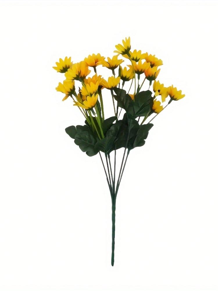 

1/4 bouquet of sunflower artificial flowers, daisy artificial flowers for outdoor decoration, UV resistant and non fading autumn M