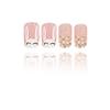 24 Pieces Easter False Nail Medium Square Rabbit Press On Nail Manicure Nail Art Easy Application for Women and Girls