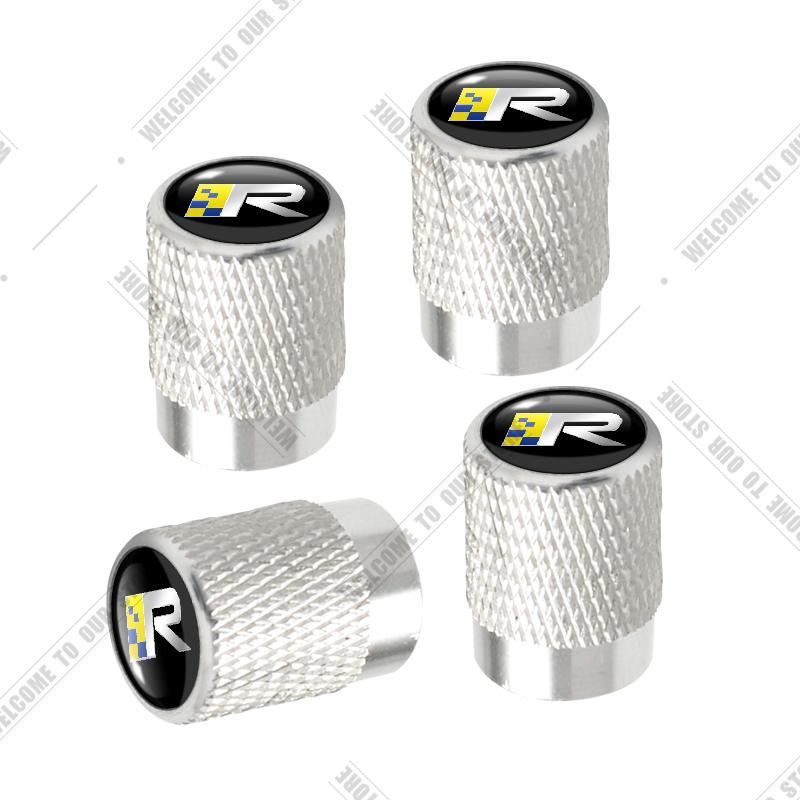 Auto CNC Aluminium R Design Schweden Flagge Emblem Für Volvo XC40 V90 S60 S80 S90 XC60 XC90 4 Stück Reifenventil Luftanschluss Ventilschaft Abdeckkappen