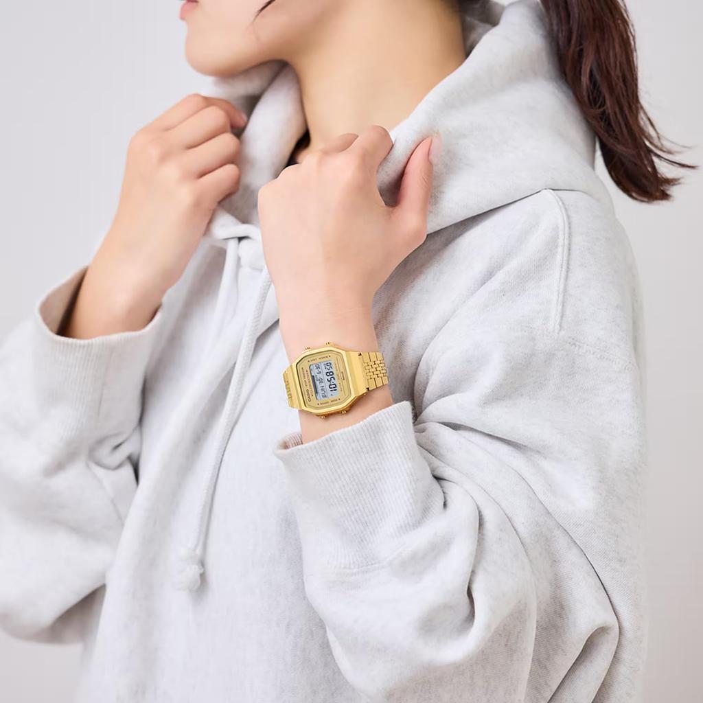 CASIO Digital Watch Mobile Link Step Tracker Unisex Gold Overseas Model [Casio] Bluetooth-enabled ABL-100WEG-9A