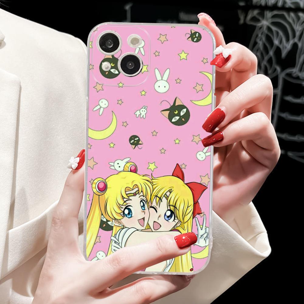 

S-Sailors Anime M-Moon Phone Case for iPhone 15 8 7 6 6S Plus X SE 2020 XR XS 14 11 12 13 Mini Pro Max Mobile Case iPhone 7 or 8
