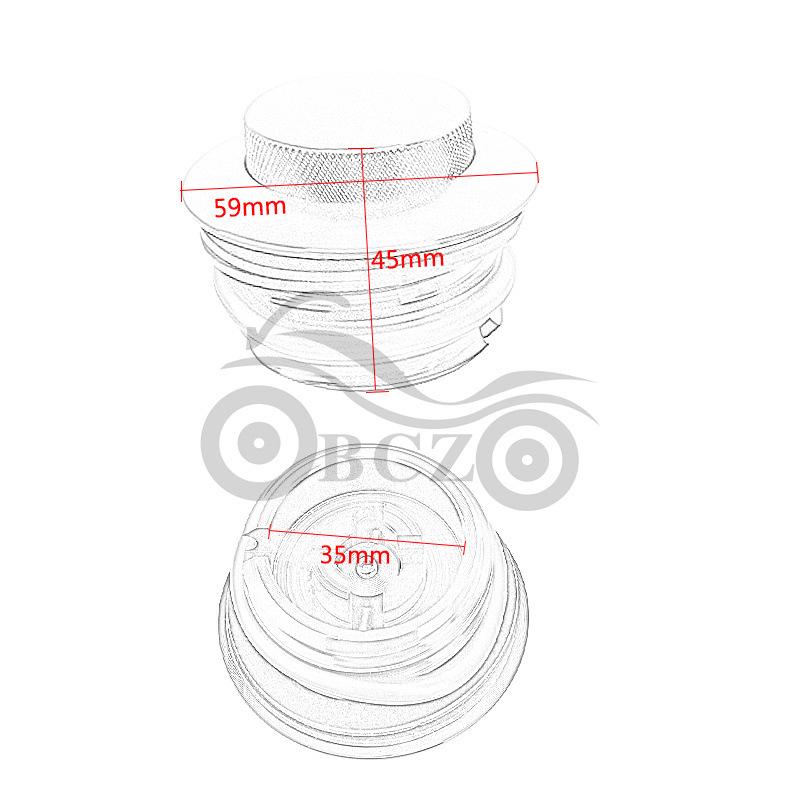 Harley Sportster XL883/1200 Chrome Alloy Push-Style Dual Fuel Tank Cap