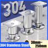 Stainless Steel Furniture Support Legs 38mm~250mm Adjustable Sofa Feet Bed Legs Table DIY Heightening Load-Bearing Accessories