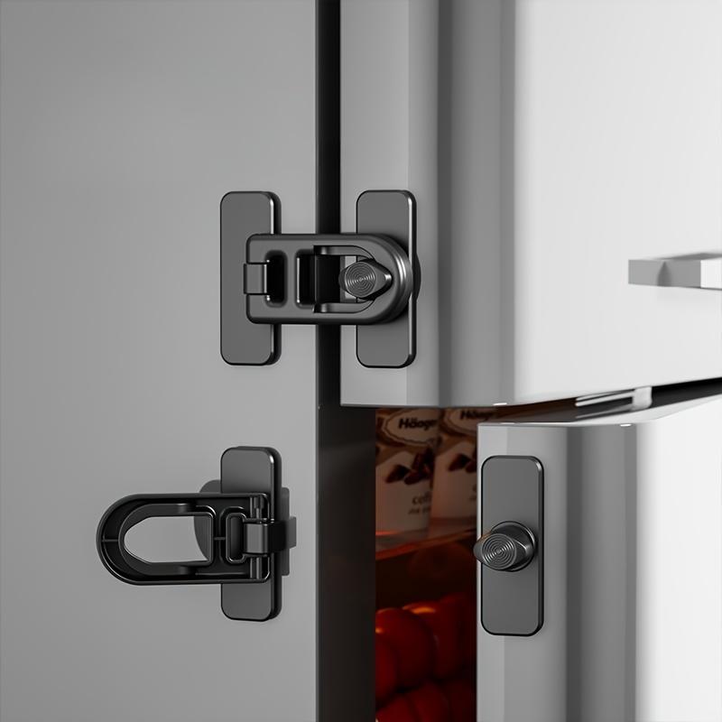 Easy-Install White Fridge & Freezer Door Lock  Bedroom Door Lock Rotate Without Drilling Holes No Tools or Drilling Required