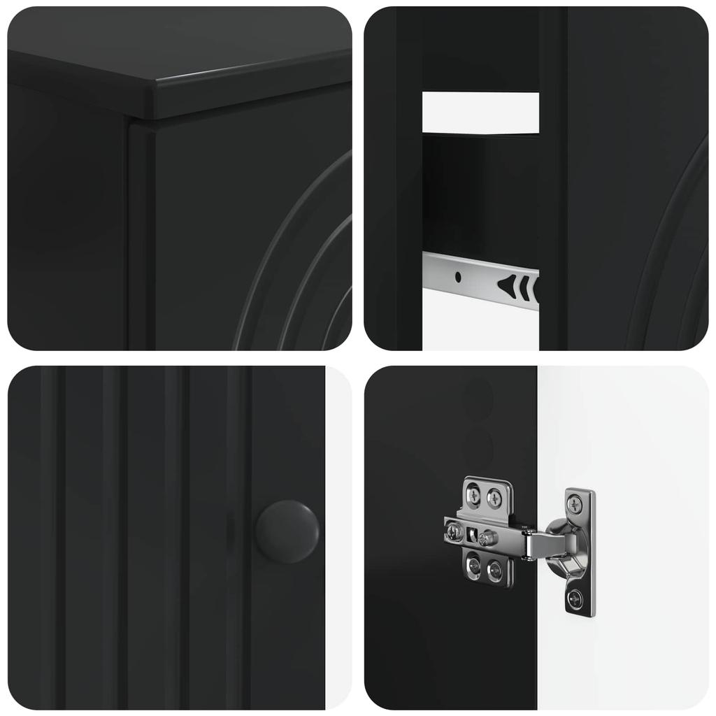 3 Piece Bathroom Cabinet System ALKMAAR Black