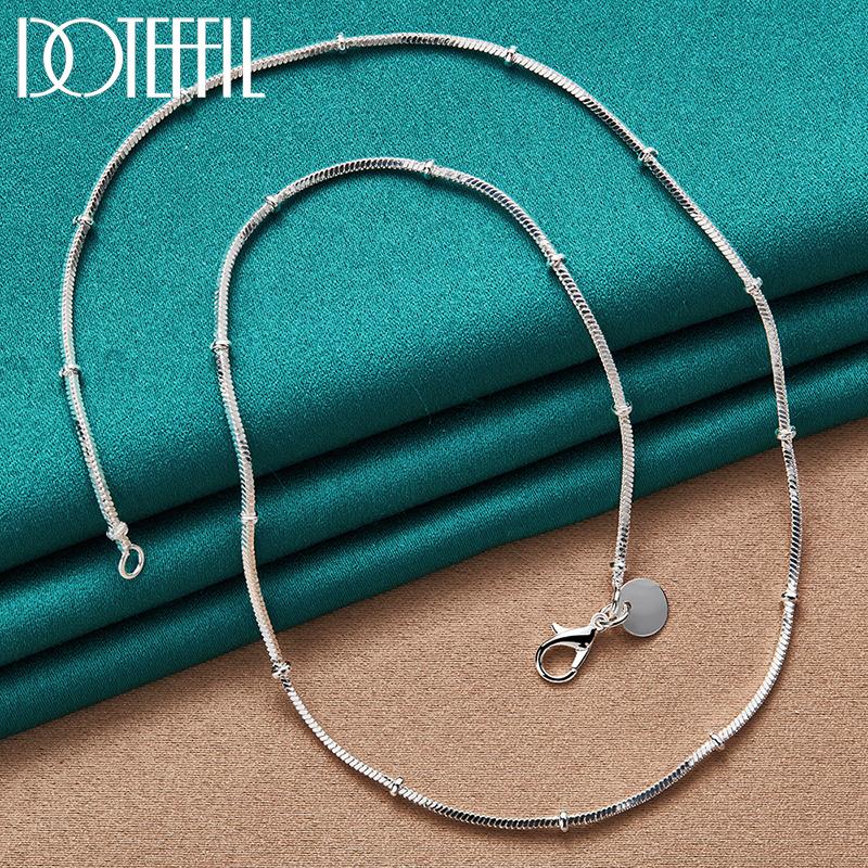 925 Sterling Silver 18/20 Inch Snake Chain Necklace Fashion Jewelry