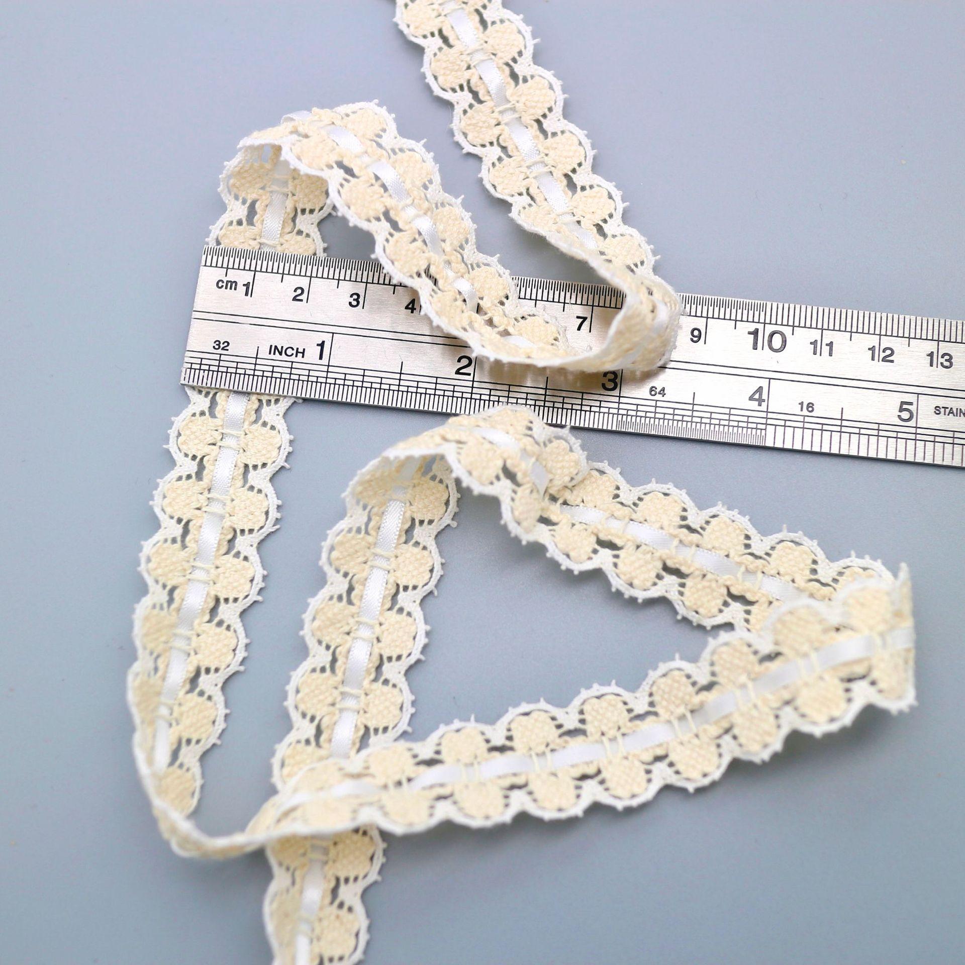 

Two-Color 2.2Cm Cotton Thread Lace Live Stream Fashion Clothing Accessories White Ribbon Lace Accessories 1688