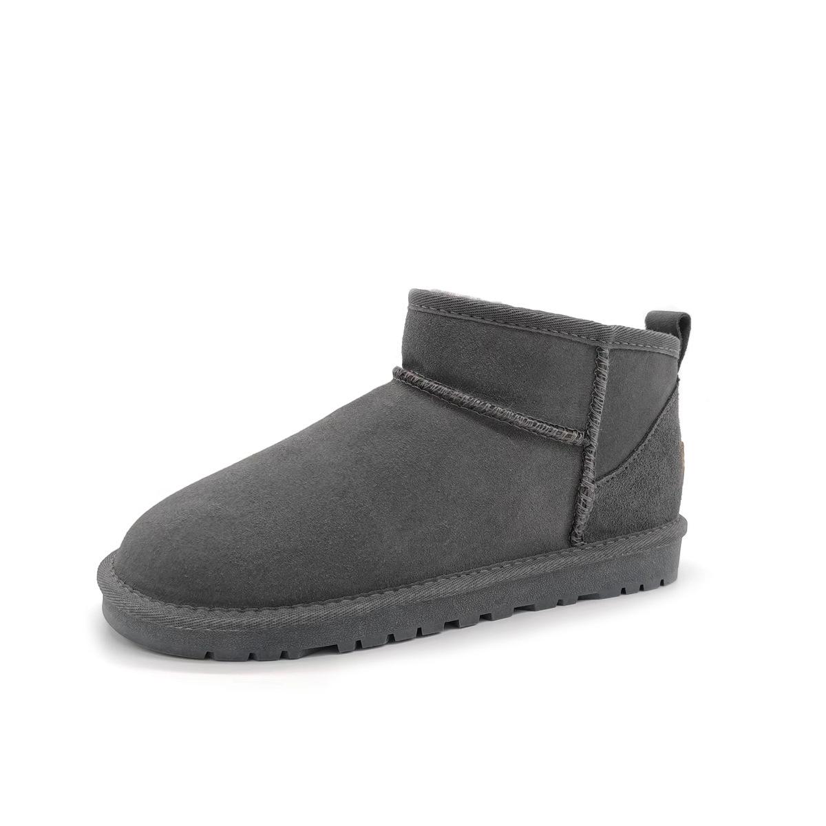 

Women s Mini Winter Snow & Rain Cotton Boots with Velvet Lining - Versatile Cowhide Short Boots 38