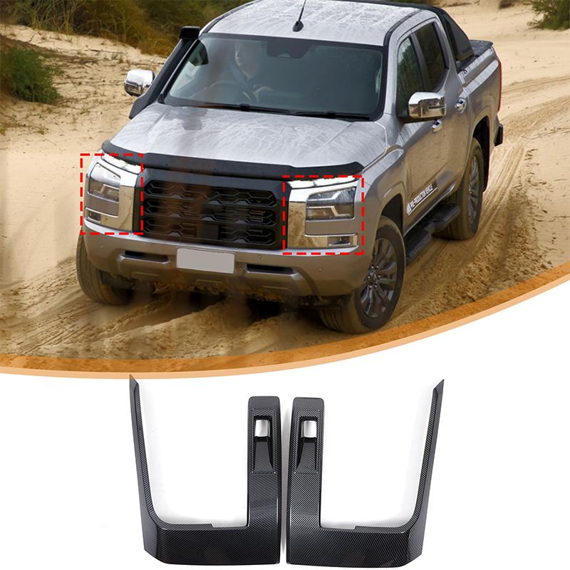 ABS Carbon Fibre For Mitsubishi Triton L200  2024 Interior Accessories Window Switch Steering wheel Gear Shift Panel cover